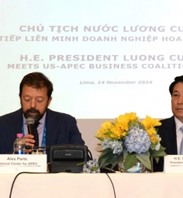 Chủ tịch nước Lương Cường tiếp đoàn Liên minh Doanh nghiệp Hoa Kỳ - APEC