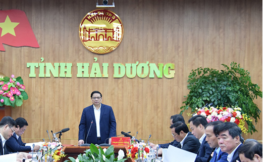 Thủ tướng Phạm Minh Chính làm việc với lãnh đạo tỉnh Hải Dương
