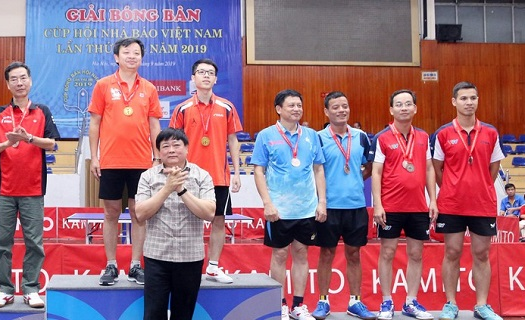 Đài Tiếng nói Việt Nam giành 2 giải đồng tại Giải Bóng bàn Cúp Hội Nhà báo VN 2019