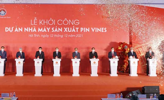 Vingroup khởi công Nhà máy sản xuất Pin Vines tại Khu kinh tế Vũng Áng, Hà Tĩnh