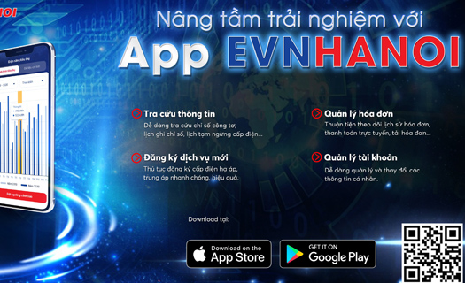 Ra mắt ứng dụng app EVNHANOI với nhiều tính năng ưu việt