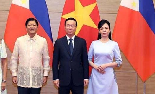Chủ tịch nước Võ Văn Thưởng chủ trì chiêu đãi trọng thể Tổng thống Phillipines