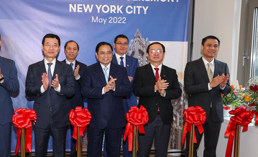 Thủ tướng Phạm Minh Chính tham dự Lễ khai trương Văn phòng FPT Software tại New York, Mỹ
