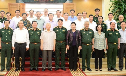 Bộ Chính trị làm việc với Quân ủy Trung ương về chuẩn bị Đại hội Đảng bộ Quân đội